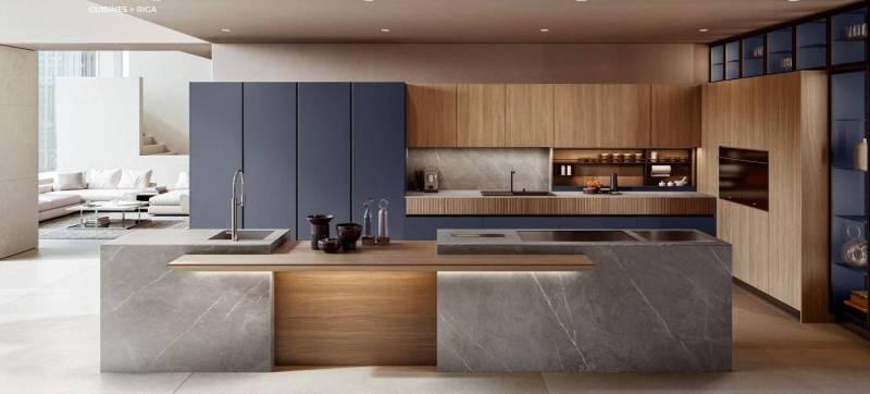 Exemple de modèle de cuisine design sur mesure de fabrication italienne près de La Ciotat dans le 13