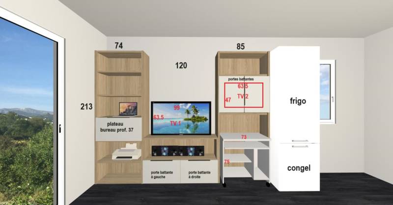 Installation d'un living sur-mesure dans un petit intérieur situé à côté de Cassis